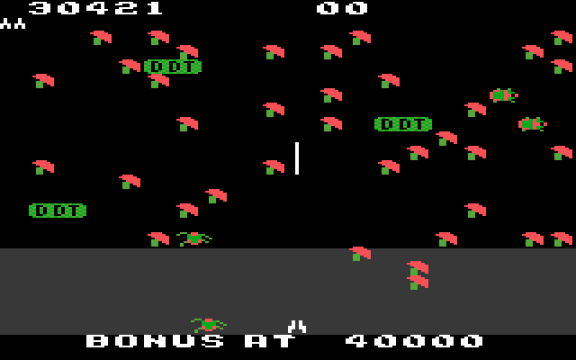 Millipede (1984) (Atari) Screenshot 1